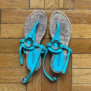 GUESS Sandals Turquoise (Size 5)